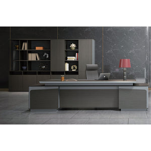 VOFFOV® Large Storage Cabinet with 3 layer bookshelves