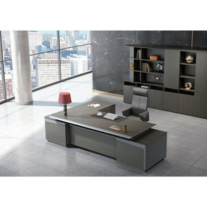 VOFFOV® Large Storage Cabinet with 3 layer bookshelves