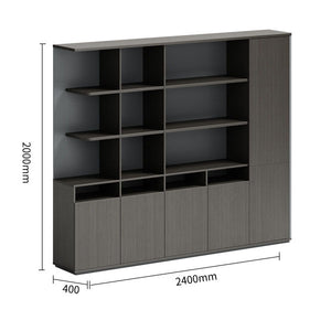 VOFFOV® Large Storage Cabinet with 3 layer bookshelves