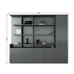 VOFFOV® Large Storage Cabinet with 3 layer bookshelves
