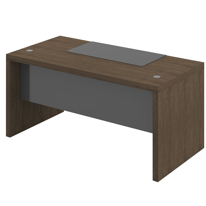 VOFFOV® Business Furniture Manager Desk 63W x 31Dx 29H Inch Walnut
