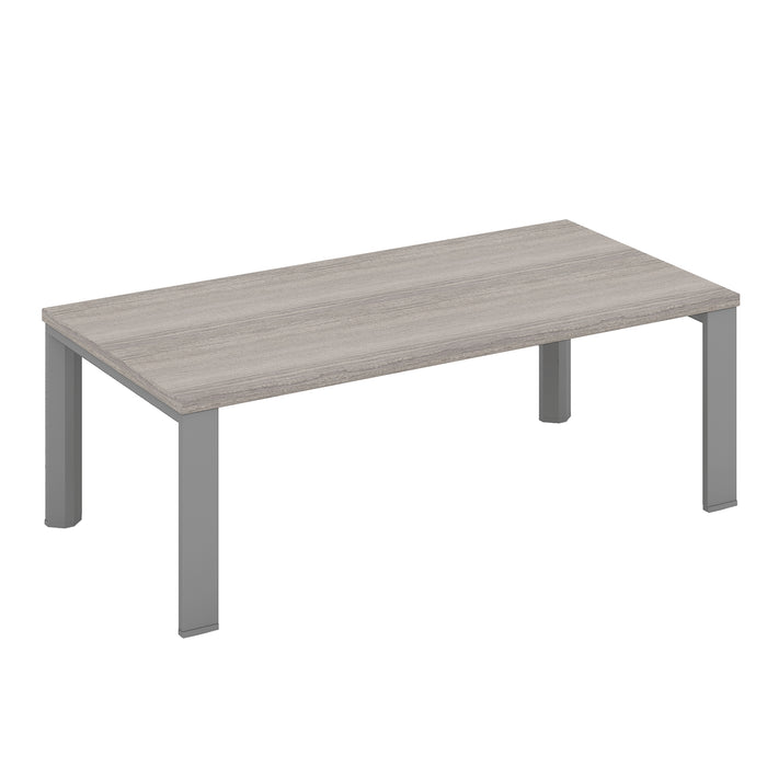 VOFFOV® Wood Coffee Table Contemporary Rectangle Table with Metal Frame