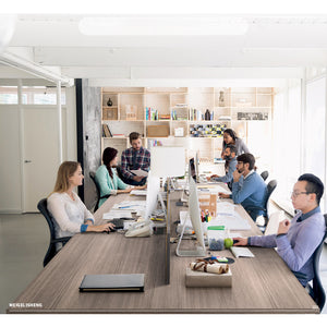 VOFFOV® Cluster of 4 Workstation Desk with 4 Attached Drawers