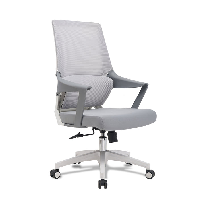Large Lumbar Support Modern Executive Office Mesh Chair White VOFFOV