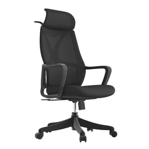 VOFFOV® Executive Office Chair Ergonomic Computer Desk Chair with Headrest Executive Chairs Adjustable Lumbar Support Mesh Chair (Hanger Rack), Black