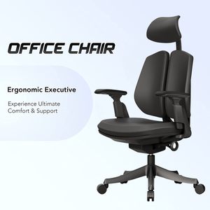 VOFFOV® Butterfly Super Ergonomic Executive Leather Chair Black