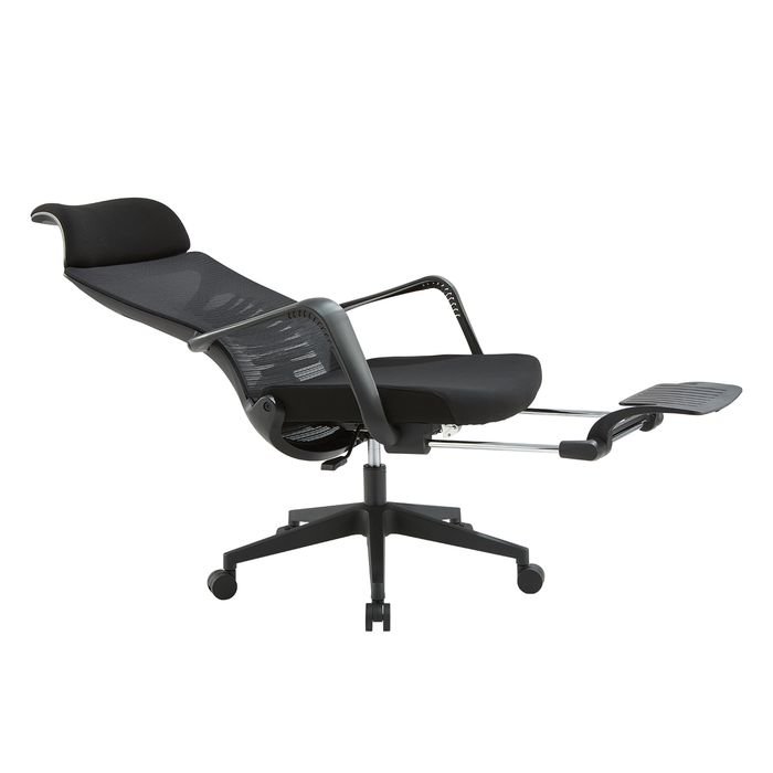 Fish Bone Shape Lumbar Support Ergonomic Chair with Headrest