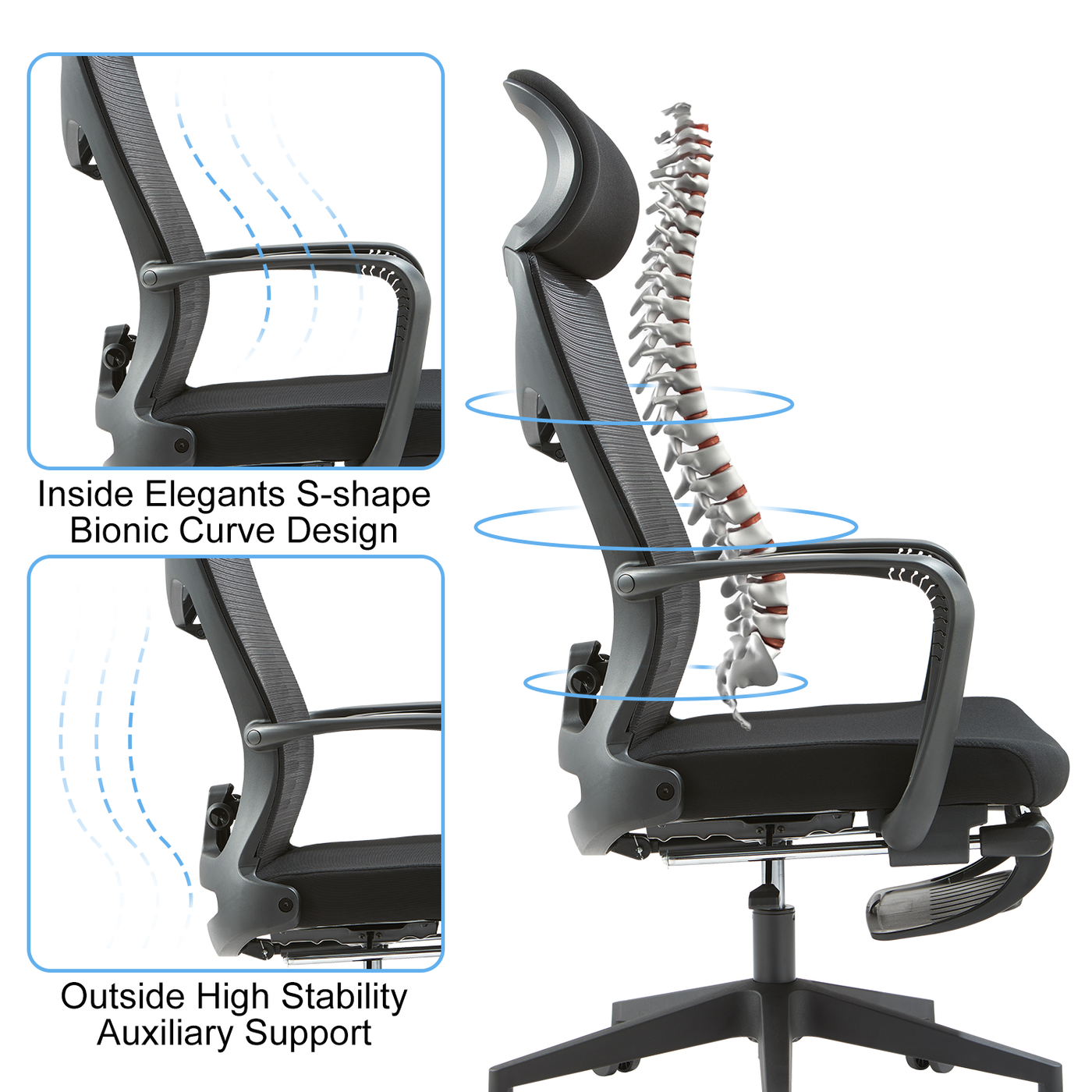 Chair with lumbar hotsell support