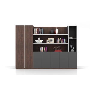 Full Height 3 Shelf Bookcases Storage Cabinet MP-2011
