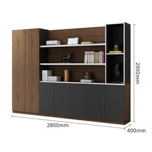 Full Height 3 Shelf Bookcases Storage Cabinet MP-2011