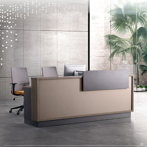 Grey reception desk deals