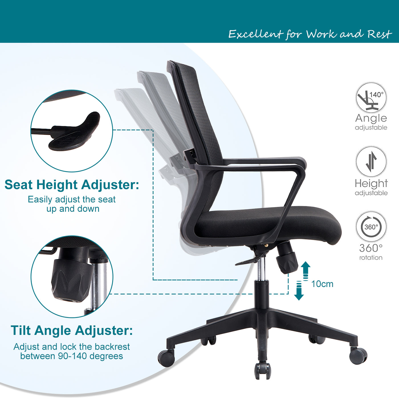 Office chair lock 2025 rotation