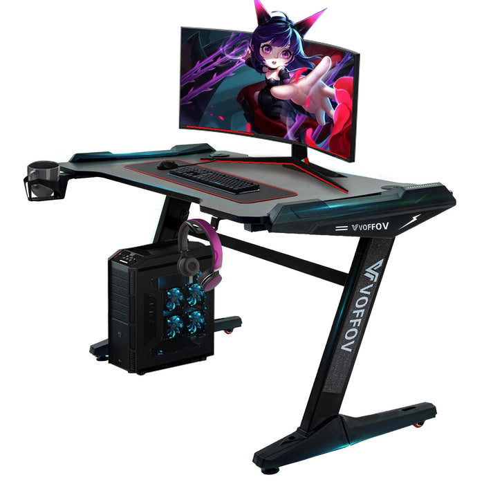 VOFFOV® gaming table/desk 47.2 inches(120cm) Carbon fiber tabletop
