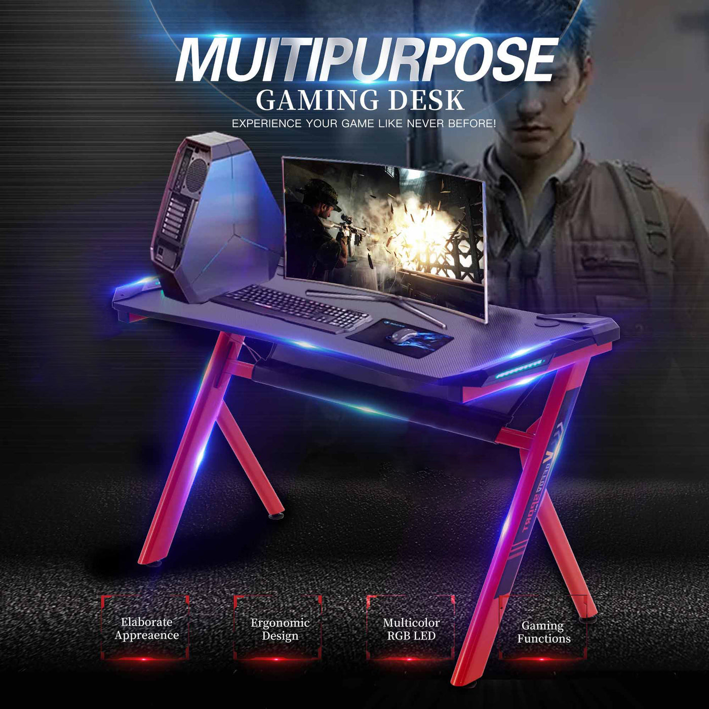 Gaming pc hot sale table