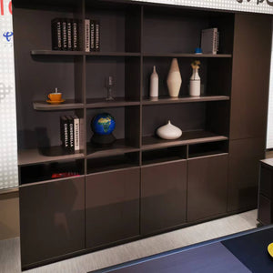 VOFFOV® Large Storage Cabinet with 3 layer bookshelves